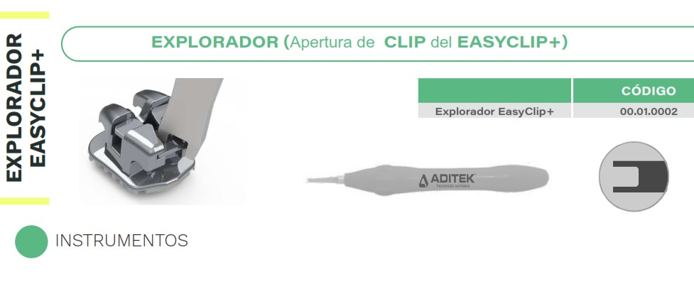 Kit Brackets Roth Autoligado Standard 0,22 
x2 casos + stop estético + stop metálico + Explorador + Brackets demostrativo - Aditek