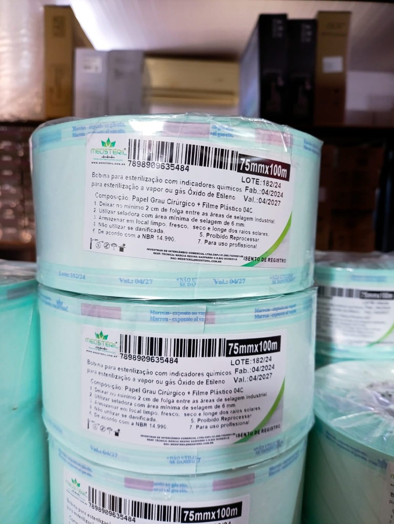 Bobina p/ Esterilización 7.5cm x100m (MedSteril)