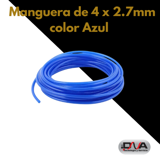 Manguera de 4 x 2.7mm color azul
