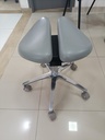 Banqueta Ergomica 5 ruedas de silicona, base inox (Evotech)