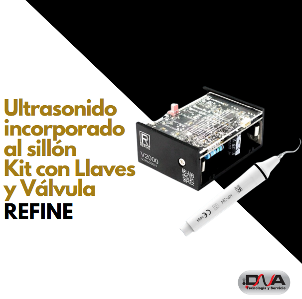  Ultrasonido Incorporado al sillón, Kit con Llaves y Válvula RF (Refine)