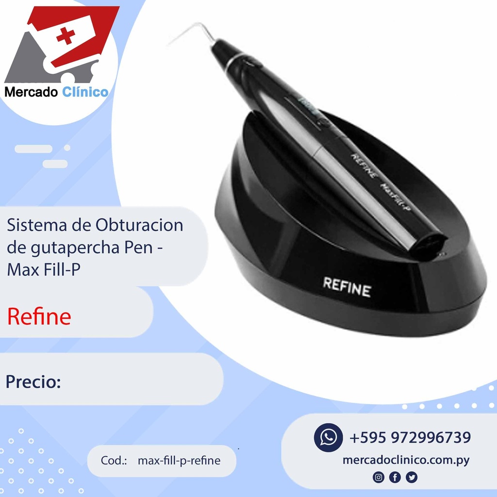 Sistema de Obturación de gutapercha Pen -  Max Fill-P - Refine