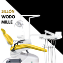 Sillon dental modelo mille con 2 Suctor banqueta premiun y reflector bi volor, bacha ceramica y picos metalicos pulido. (Woson)