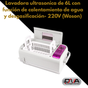 Lavadora ultrasonica de 6L con función de calentamiento de agua y desgasificación- 220V (Woson)
