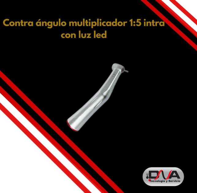 Contra angulo multiplicador 1:5 intra con luz led (Woson-F)