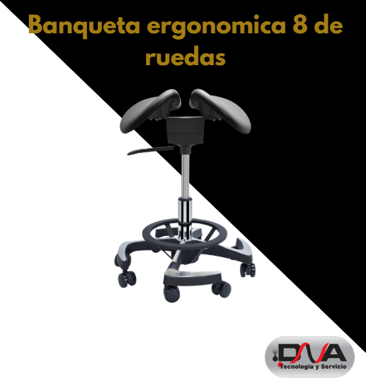 Banqueta ergonomica de 8 ruedas (Woson) 