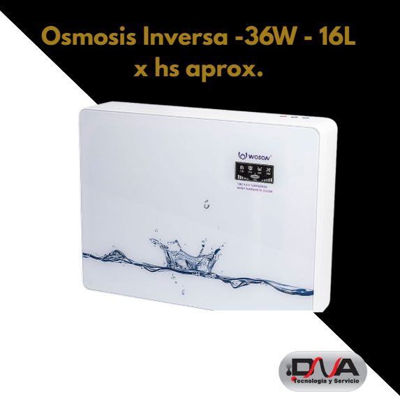 Osmosis Inversa -36W - 16L x hs aprox. con pre y post filtrado -(Woson)