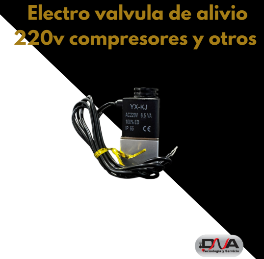 Electro valvula de alivio 220v compresores y otros (Foshan)