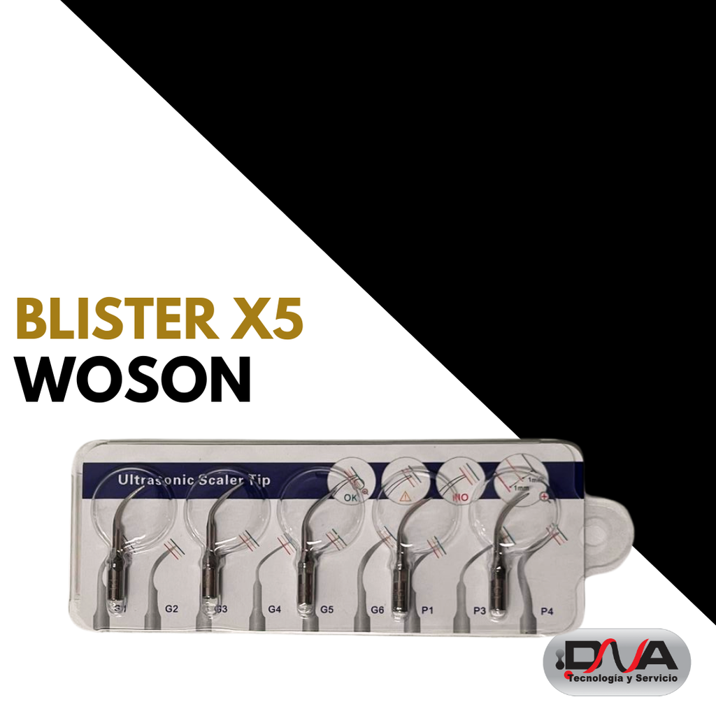 Blister X5 de punta para Ultrasonido (Woson)