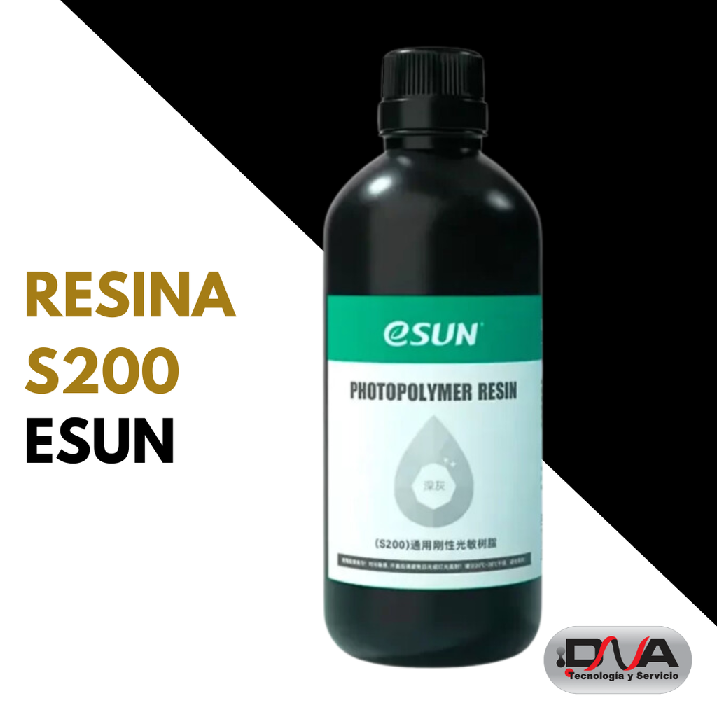 Resina Impresión 3D - estándar S200 -Lavable con AGUA - Color Amarillo Brillante -Impresiones Generales - (ESUN)