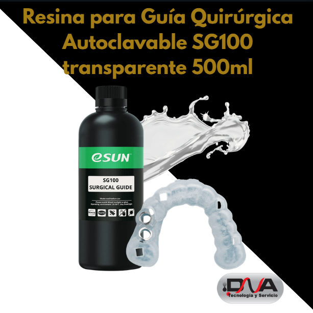 Resina para Guía Quirúrgica Autoclavable SG100 (Esun) transparente 500ml