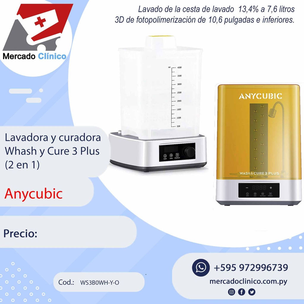 Wash and Cure 3 Plus (Lavadora y curadora) - Anycubic