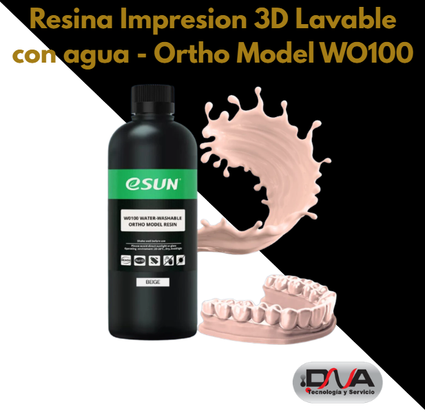 Resina de impresion 3D - Lavable con agua - Ortho Model - BEIGE 1Litro - Esun 