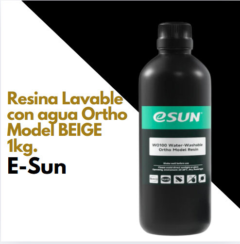 Resina Lavable con agua Ortho Model - WO100 -BEIGE 1kg. (Esun)