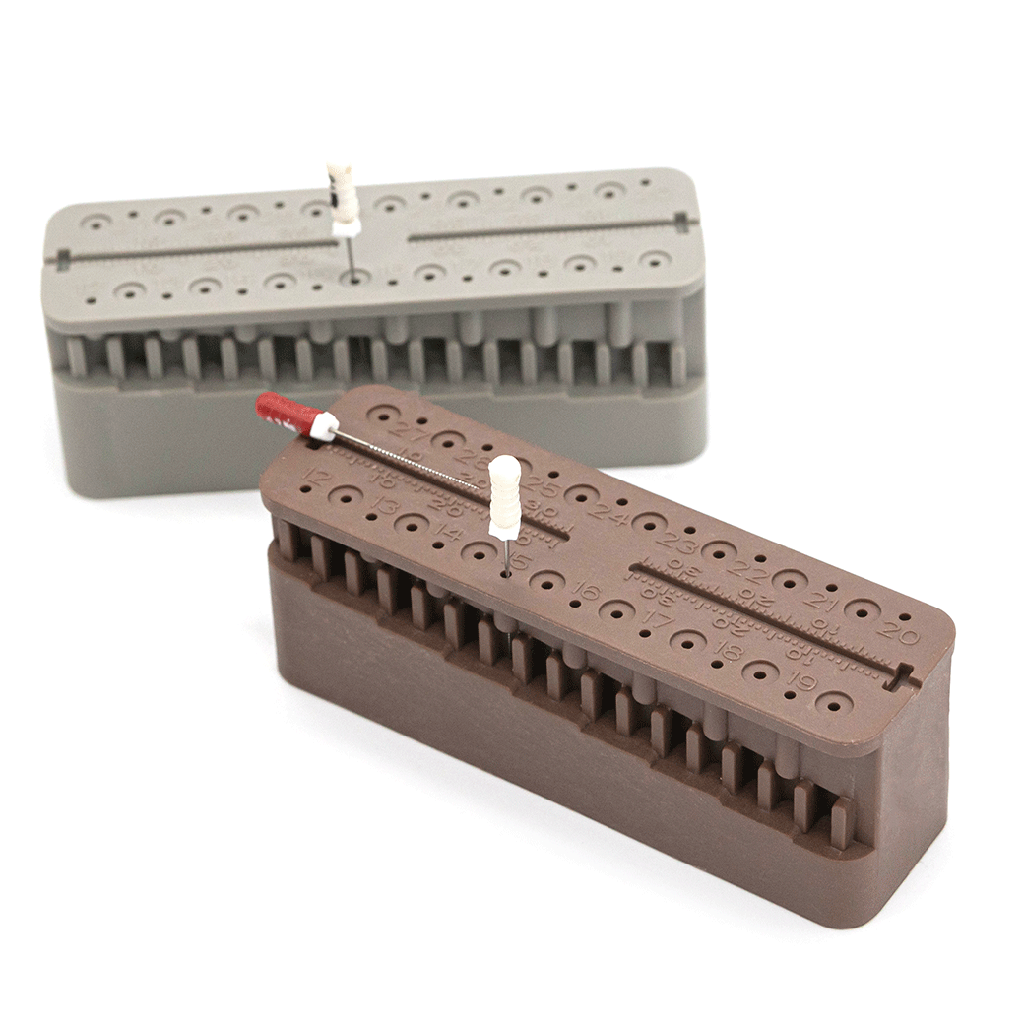 Porta instrumentos de endodoncia con regla - esterilizable en autoclave - Cotisen.